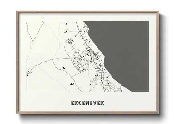 Une affiche de carte sur Excenevex