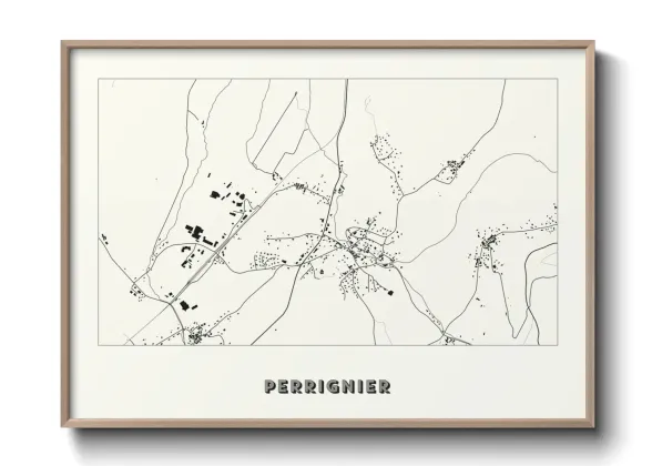 Une affiche de carte sur Perrignier