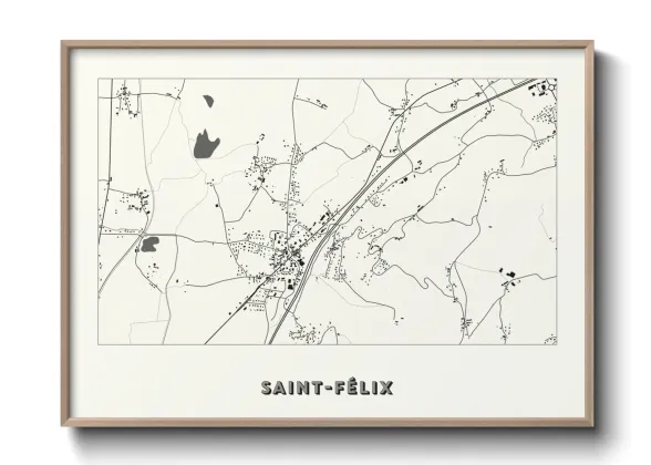 Une affiche de carte sur Saint-Félix
