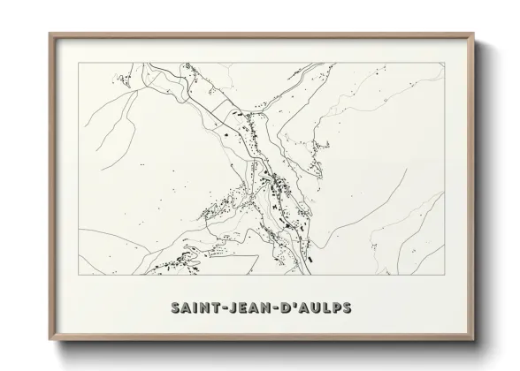 Une affiche de carte sur Saint-Jean-d'Aulps