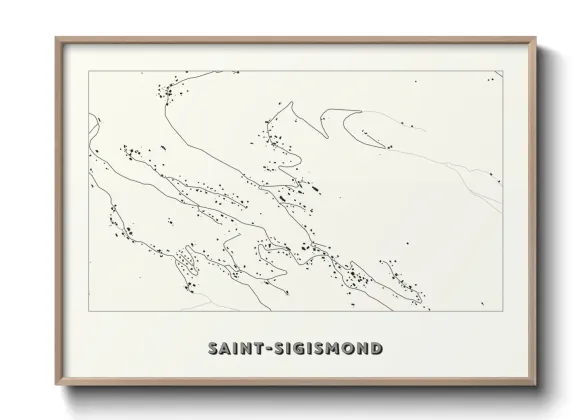 Une affiche de carte sur Saint-Sigismond
