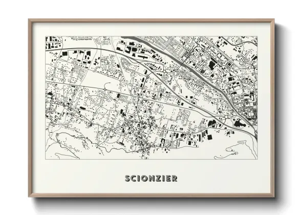 Une affiche de carte sur Scionzier