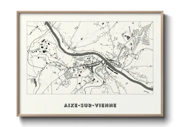 Une affiche de carte sur Aixe-sur-Vienne