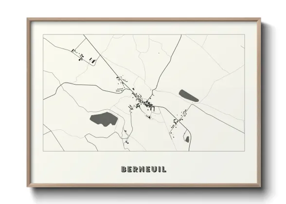 Une affiche de carte sur Berneuil