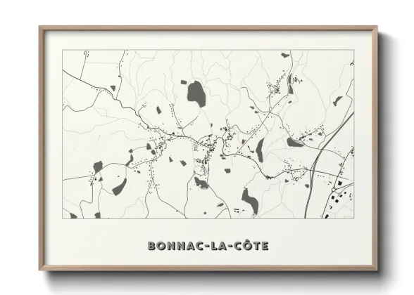 Une affiche de carte sur Bonnac-la-Côte