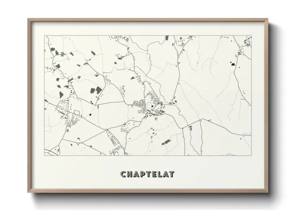 Une affiche de carte sur Chaptelat