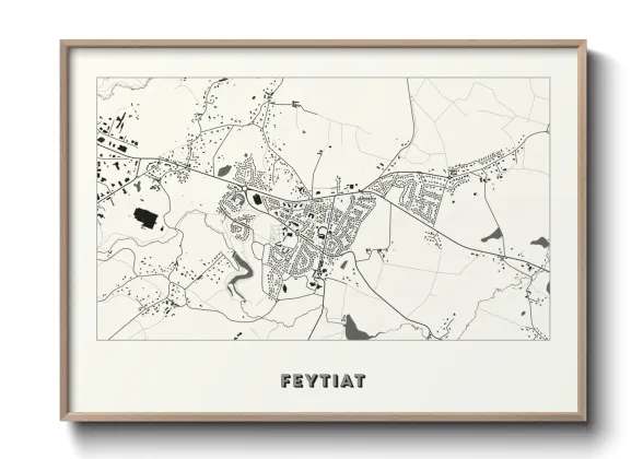 Une affiche de carte sur Feytiat