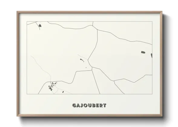 Une affiche de carte sur Gajoubert