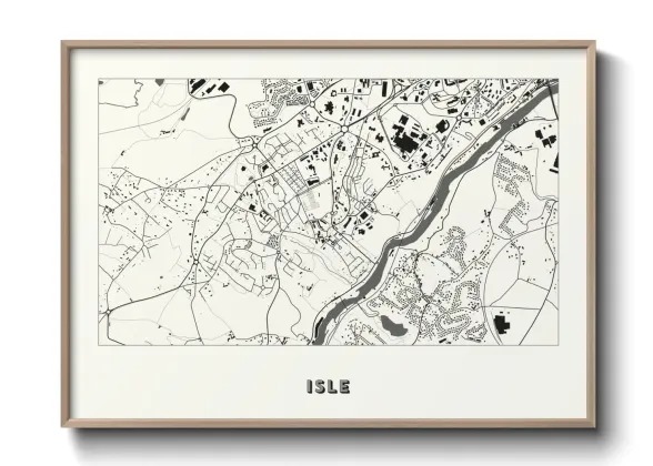 Une affiche de carte sur Isle