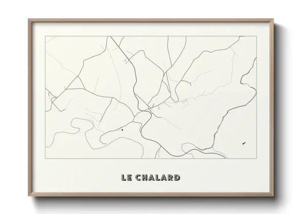 Une affiche de carte sur Le Chalard