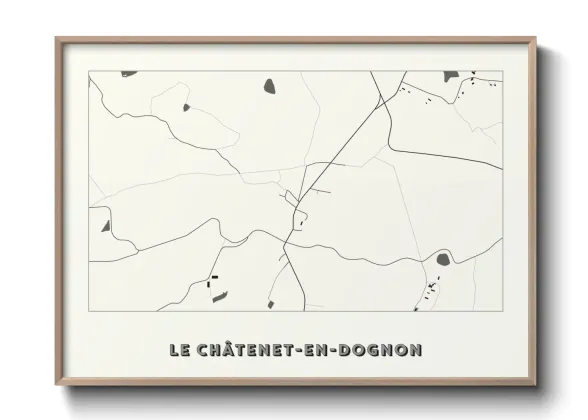 Une affiche de carte sur Le Châtenet-en-Dognon