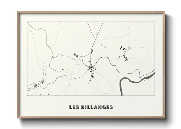 Une affiche de carte sur Les Billanges