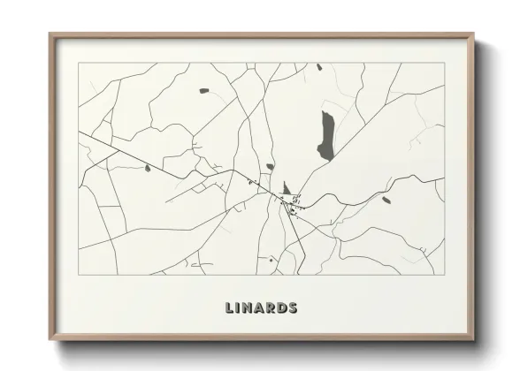 Une affiche de carte sur Linards