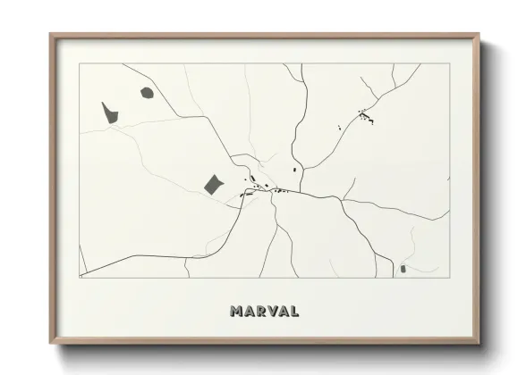Une affiche de carte sur Marval