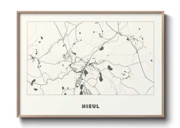Une affiche de carte sur Nieul