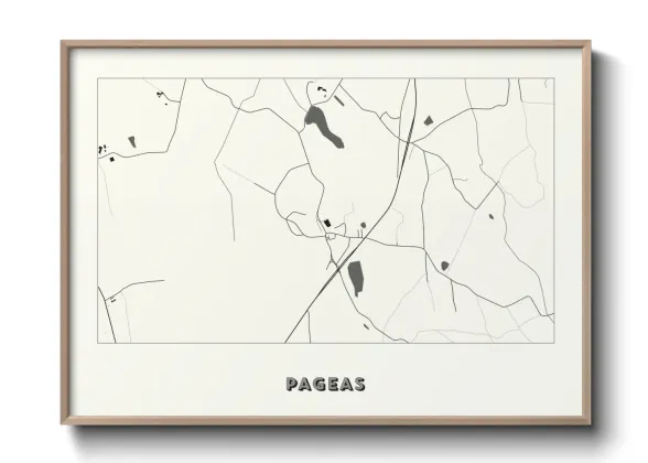Une affiche de carte sur Pageas