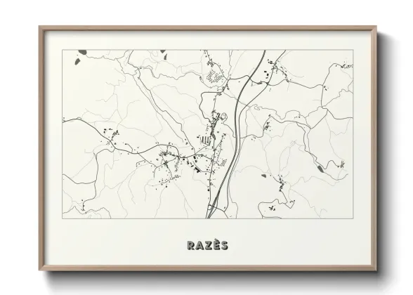 Une affiche de carte sur Razès