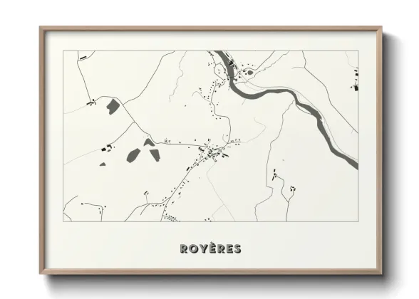 Une affiche de carte sur Royères