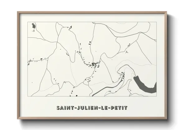 Une affiche de carte sur Saint-Julien-le-Petit