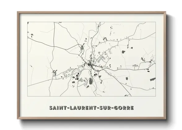Une affiche de carte sur Saint-Laurent-sur-Gorre