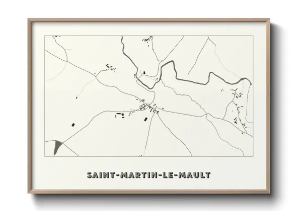 Une affiche de carte sur Saint-Martin-le-Mault
