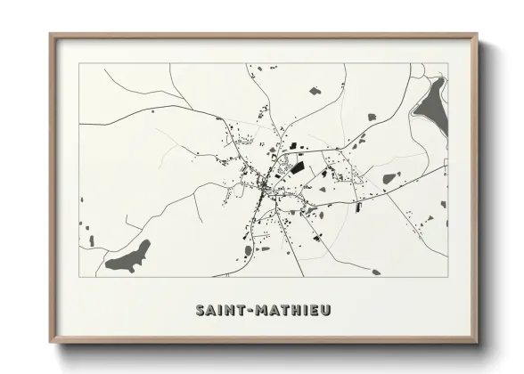 Une affiche de carte sur Saint-Mathieu
