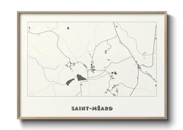 Une affiche de carte sur Saint-Méard