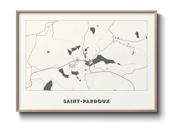 Une affiche de carte sur Saint-Pardoux