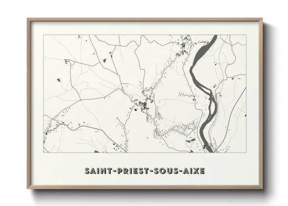 Une affiche de carte sur Saint-Priest-sous-Aixe