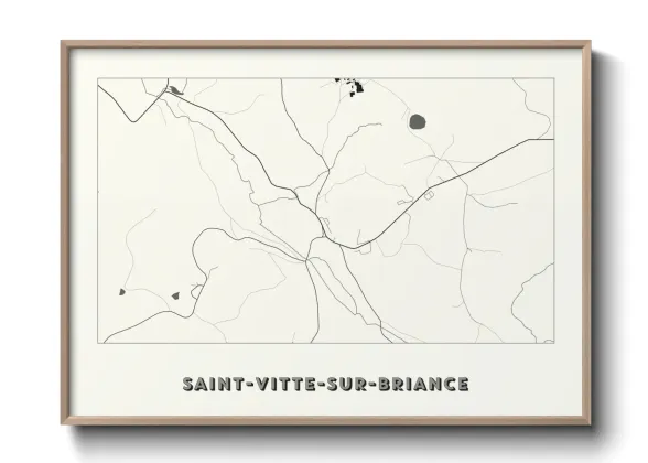 Une affiche de carte sur Saint-Vitte-sur-Briance