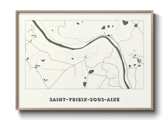 Une affiche de carte sur Saint-Yrieix-sous-Aixe