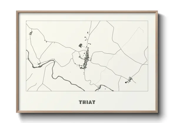 Une affiche de carte sur Thiat