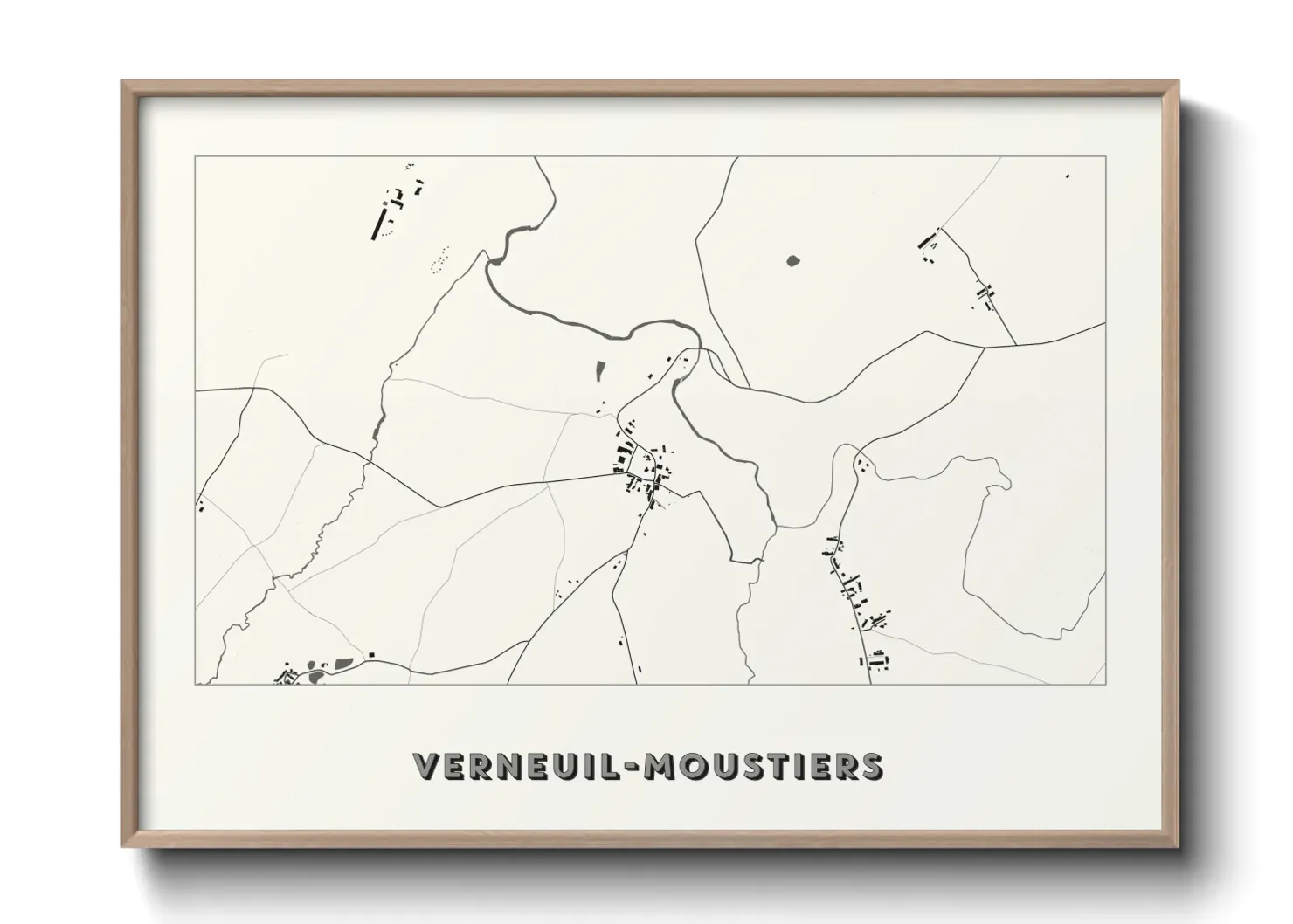 Un poster carteVerneuil-Moustiers
