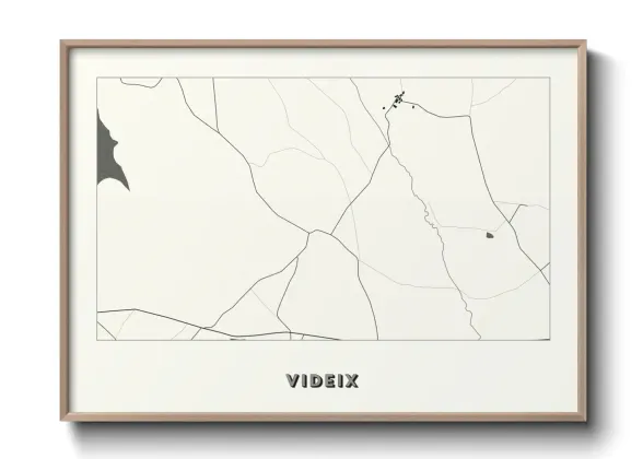 Une affiche de carte sur Videix