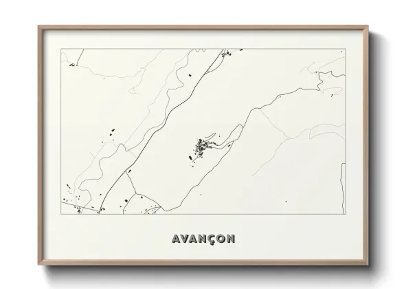 Une affiche de carte sur Avançon