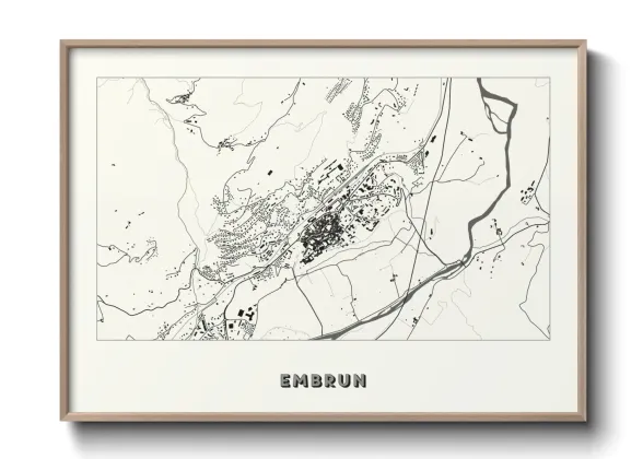 Une affiche de carte sur Embrun