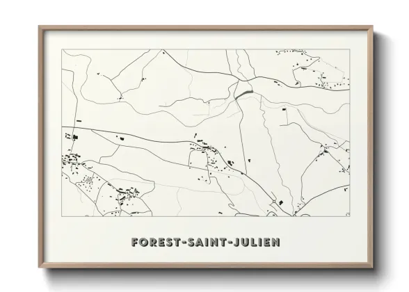 Une affiche de carte sur Forest-Saint-Julien