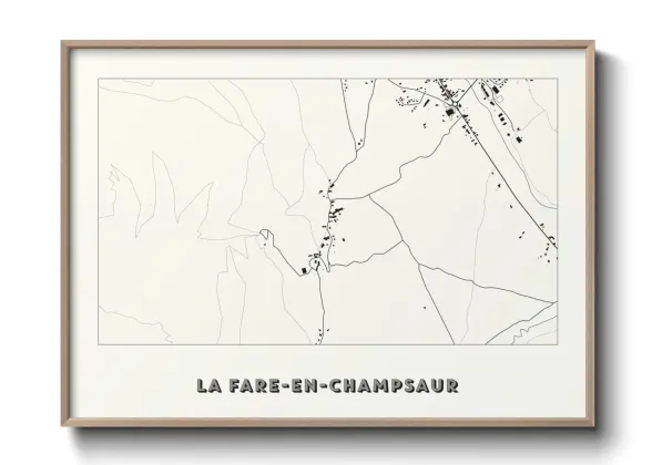 Une affiche de carte sur La Fare-en-Champsaur