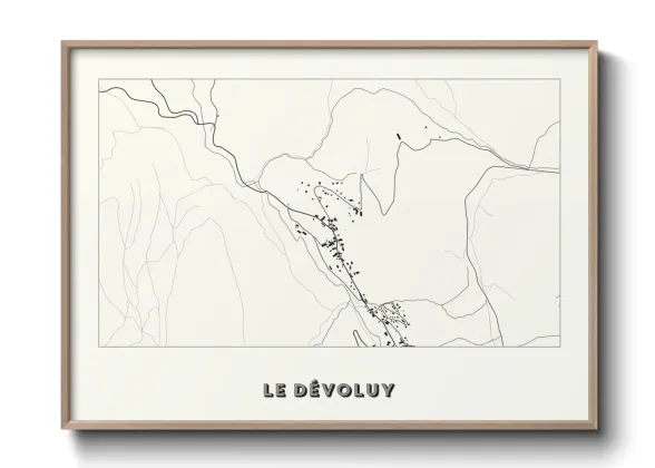 Une affiche de carte sur Le Dévoluy