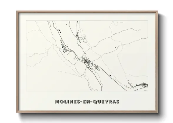 Une affiche de carte sur Molines-en-Queyras