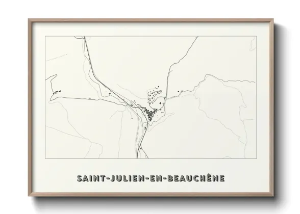 Une affiche de carte sur Saint-Julien-en-Beauchêne