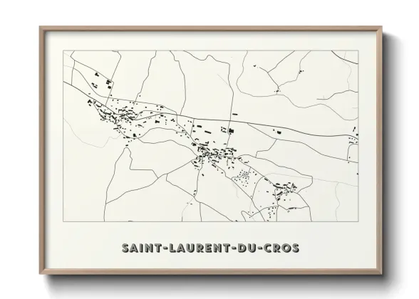 Une affiche de carte sur Saint-Laurent-du-Cros