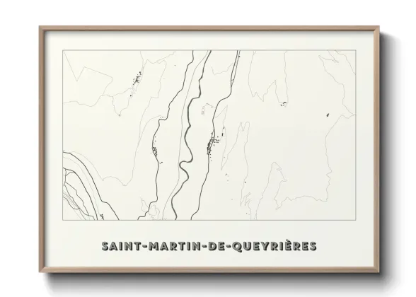 Une affiche de carte sur Saint-Martin-de-Queyrières