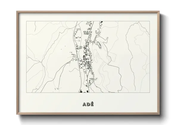 Une affiche de carte sur Adé