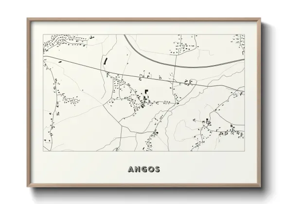 Une affiche de carte sur Angos