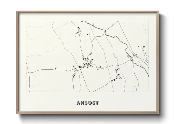 Une affiche de carte sur Ansost