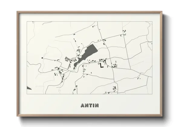 Une affiche de carte sur Antin