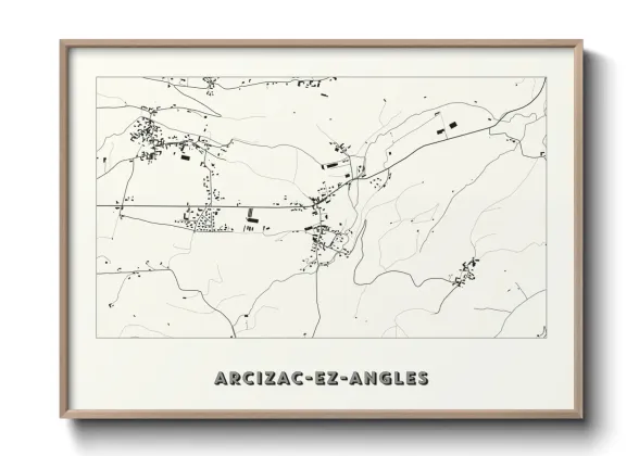 Une affiche de carte sur Arcizac-ez-Angles