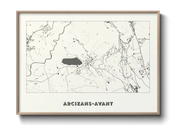 Une affiche de carte sur Arcizans-Avant
