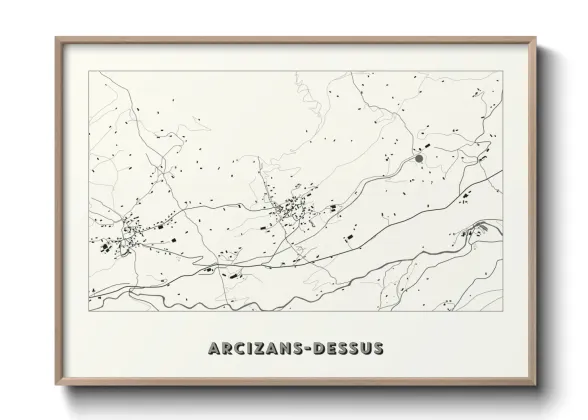 Une affiche de carte sur Arcizans-Dessus